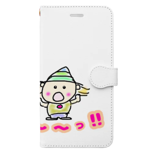 発見くんの大きな発見！目を丸くする！ Book-Style Smartphone Case