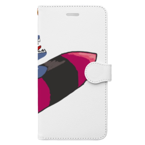 空飛ぶシャチ　ピンク Book-Style Smartphone Case