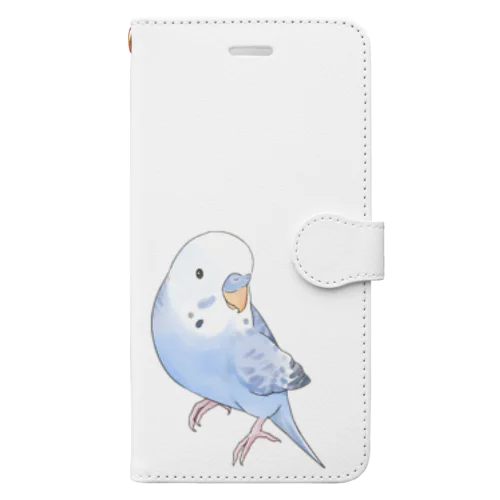 おしゃま美人セキセイインコちゃん【まめるりはことり】 Book-Style Smartphone Case