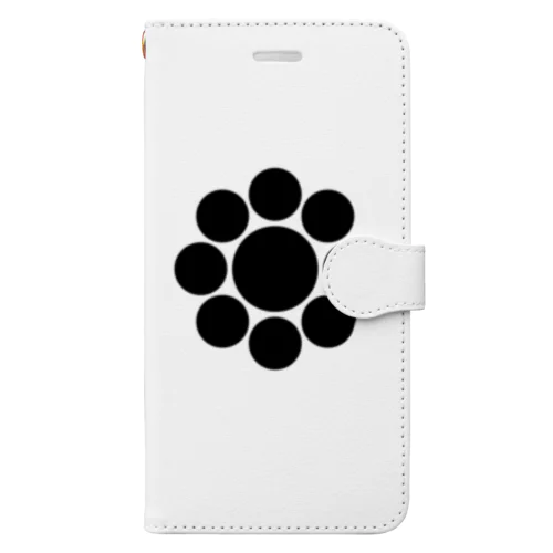 石田三成 九曜紋（黒） Book-Style Smartphone Case