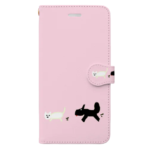 トコトコ　Pink 手帳型スマホケース