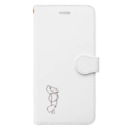 初めての4歳の似顔絵 Book-Style Smartphone Case