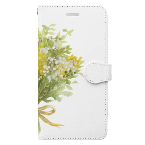 yellow bouquet (黄色の花束） Book-Style Smartphone Case