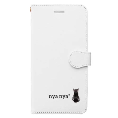 バックバックショットねこ(ロゴ入り)  Book-Style Smartphone Case