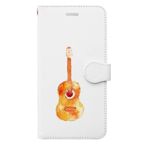 ギター(orange) Book-Style Smartphone Case