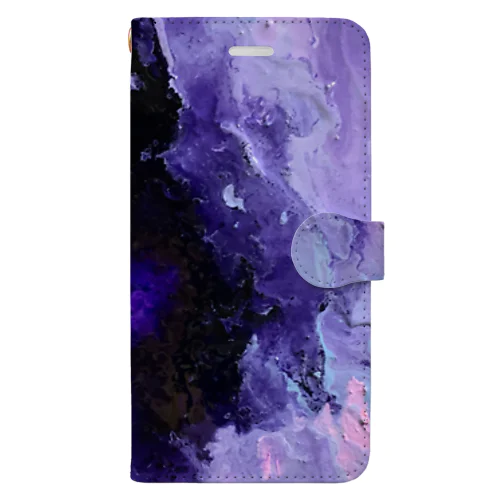 紫水晶 手帳型スマホケース