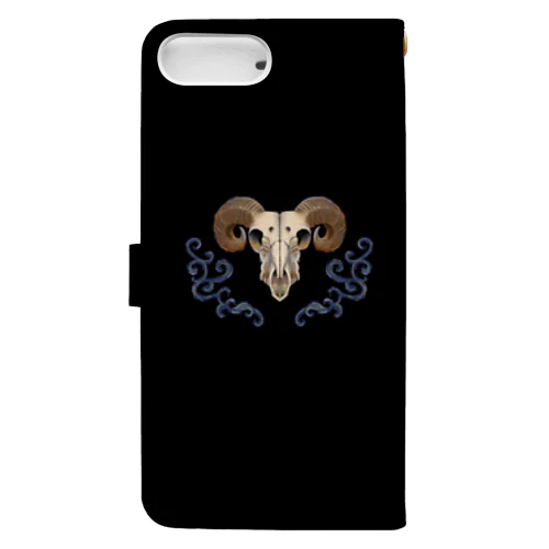 Blue Goat's Skull Book-Style Smartphone Case