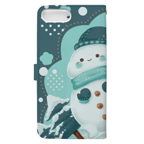 雪だるまと雪うさぎ Book-Style Smartphone Case