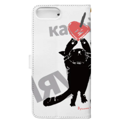 黒猫ちぃ　ロシア語デザイン Book-Style Smartphone Case