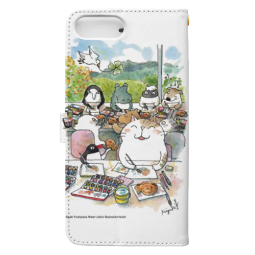 水彩イラストDiary Book-Style Smartphone Case