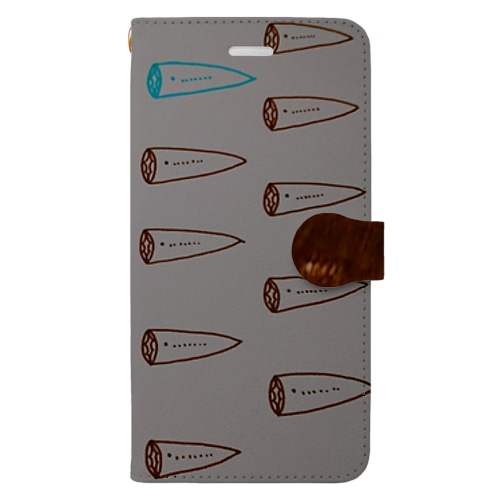 茶色のヤツメウナギ Book-Style Smartphone Case