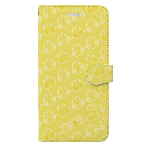 リモーネちゃんシルエットYELLOW 手帳型スマホケース