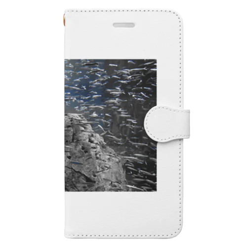 モノクロカラー　魚 Book-Style Smartphone Case