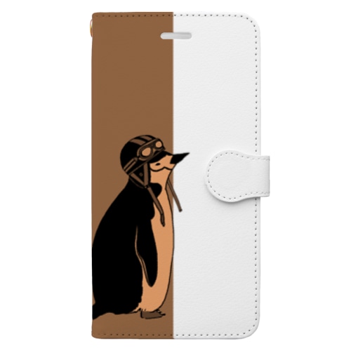 ヒゲペンギン(ヘルメット) Book-Style Smartphone Case