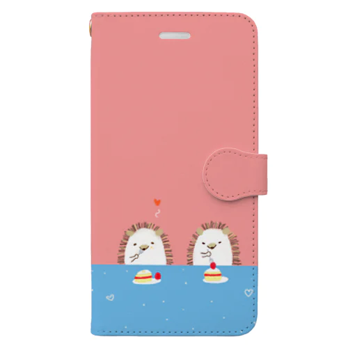 はりねずみといちご Book-Style Smartphone Case