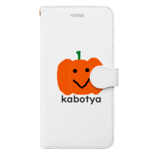 ニッコリ笑顔のかぼちゃ君 Book-Style Smartphone Case