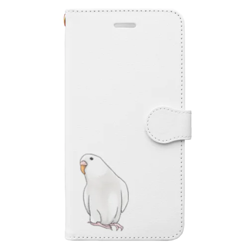 アルビノセキセイインコちゃん【まめるりはことり】 Book-Style Smartphone Case