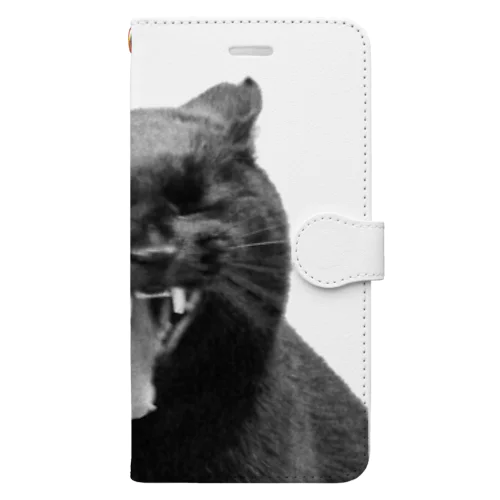 黒猫がぎゃー Book-Style Smartphone Case