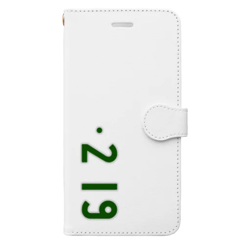 0219_誕生日_記念日_ナンバープレート Book-Style Smartphone Case