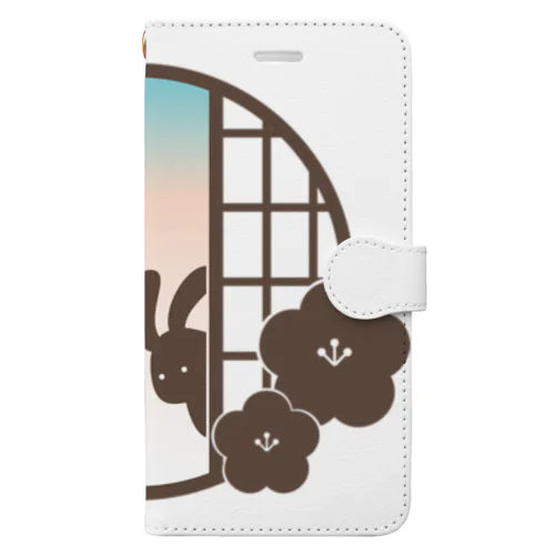 ひょっこりうさぎさん Book-Style Smartphone Case