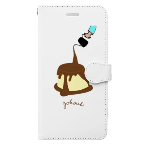 ご褒美Pudding Book-Style Smartphone Case