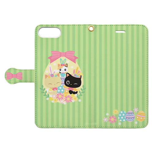 子猫のみーにゃん「イースター」 Book-Style Smartphone Case