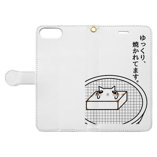 もちねこ　角太郎　ゆっくり、焼かれてます。 Book-Style Smartphone Case