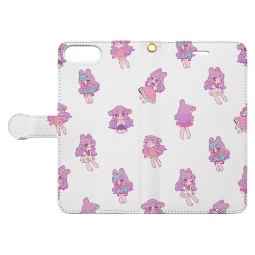 マシュマロうさぎ Book-Style Smartphone Case