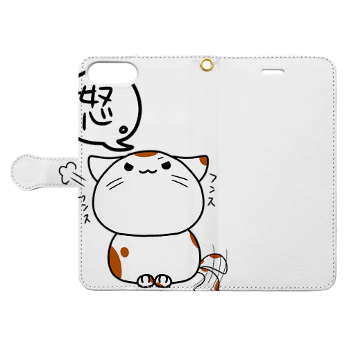 怒ねこ。 Book-Style Smartphone Case