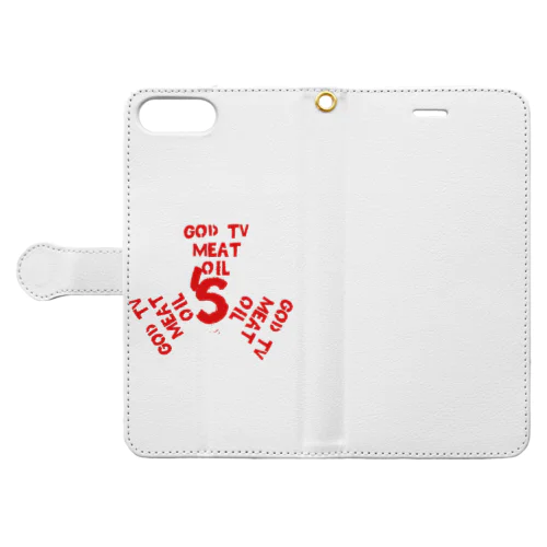 GOD TV MEAT OIL'Sロゴ入り1 Book-Style Smartphone Case