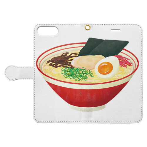 とんこつラーメン 手帳型スマホケース