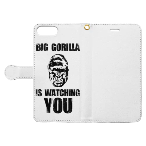 BIG GORILLA IS WATCHING YOU 手帳型スマホケース