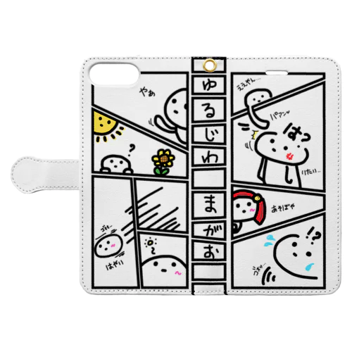 おすまほじわ 手帳型スマホケース