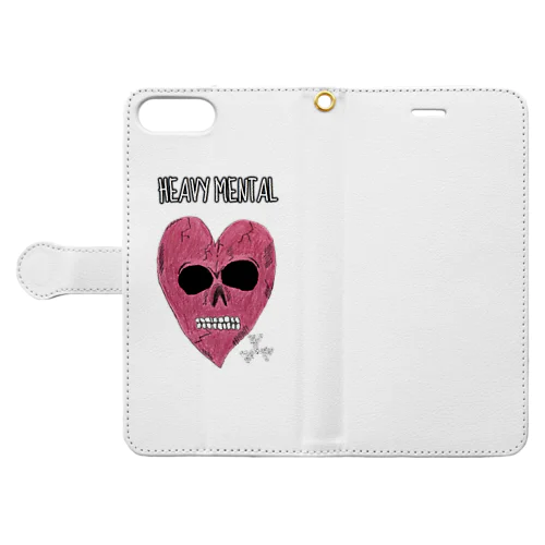 HEAVY MENTAL『ハート×スカル』 Book-Style Smartphone Case