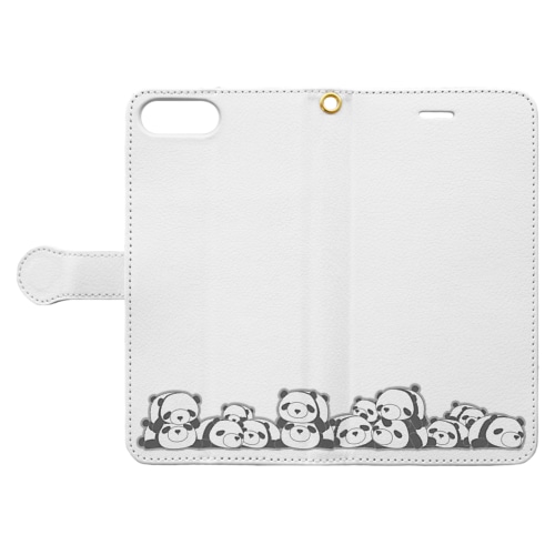 パンダらけ Book-Style Smartphone Case