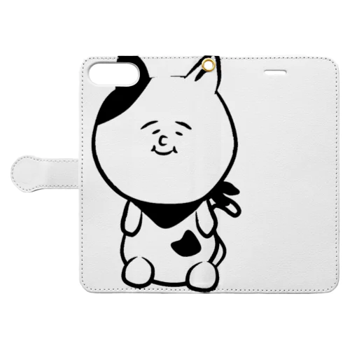 ゆるいねこさ(モノクロ) Book-Style Smartphone Case