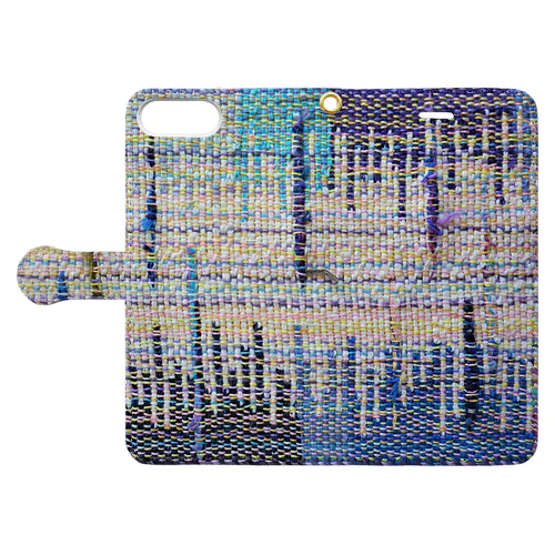 Hand weaving-blue×3 Book-Style Smartphone Case