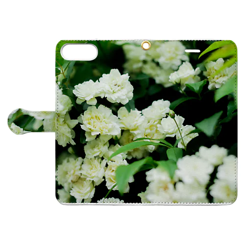 FLOWERS-しろ- Book-Style Smartphone Case