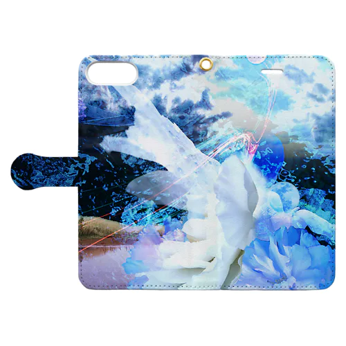 牡丹の夢　moon Book-Style Smartphone Case