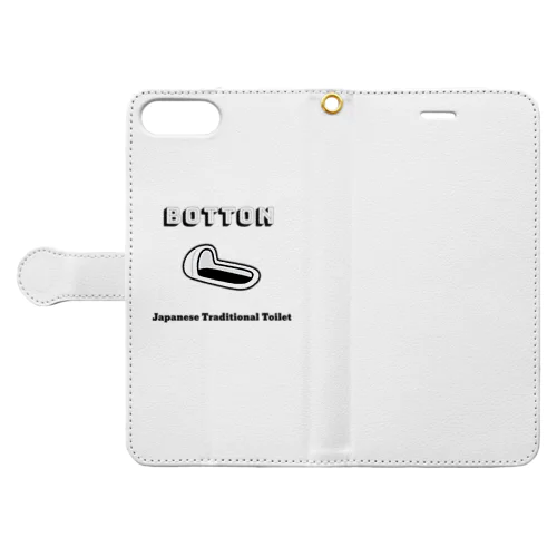 伝統的トイレ様式 Botton Book-Style Smartphone Case