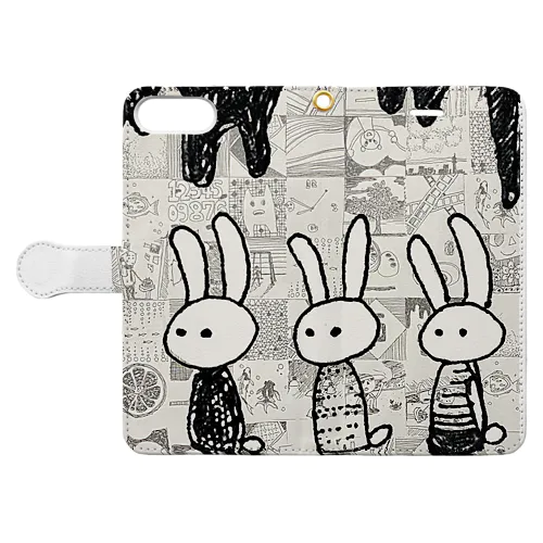 うさぎたち Book-Style Smartphone Case