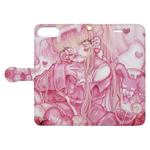 strawberry milk tea ♡ Book-Style Smartphone Case