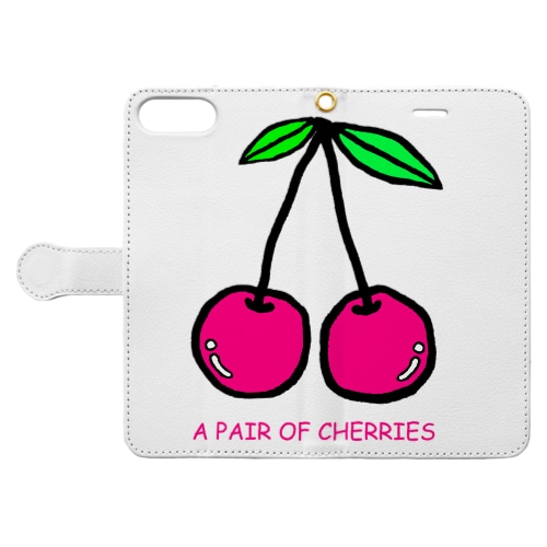 仲良し😃🍒😃さくらんぼ Book-Style Smartphone Case