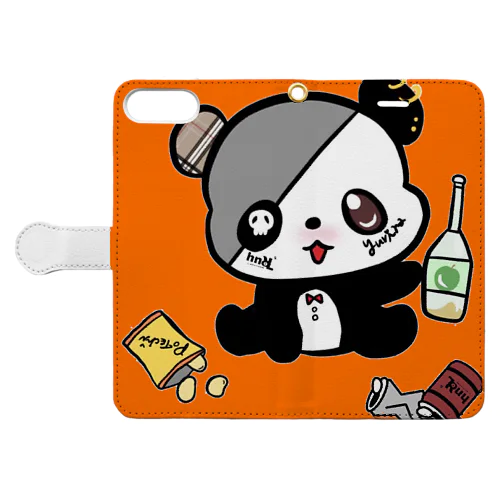 🍾酒パンダ🐼 手帳型スマホケース