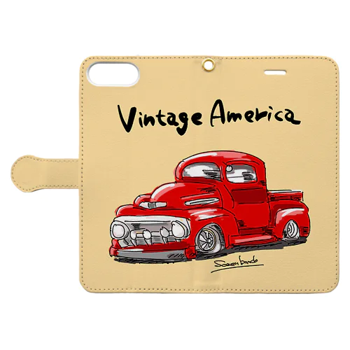 Vintage America  手帳型スマホケース