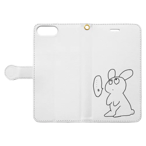 みつめてくるうさちゃん Book-Style Smartphone Case