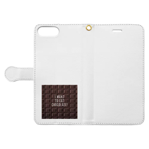 I want to eat chocolate!　チョコレートが食べたい！ Book-Style Smartphone Case