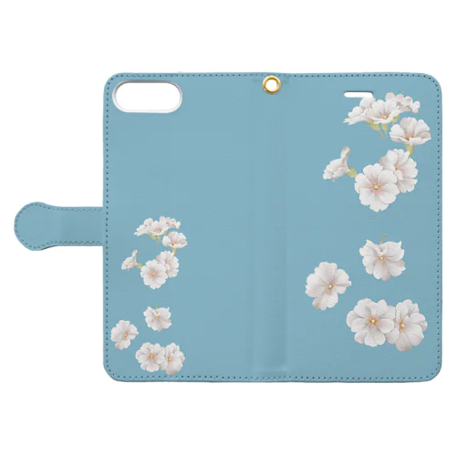 white flower Book-Style Smartphone Case