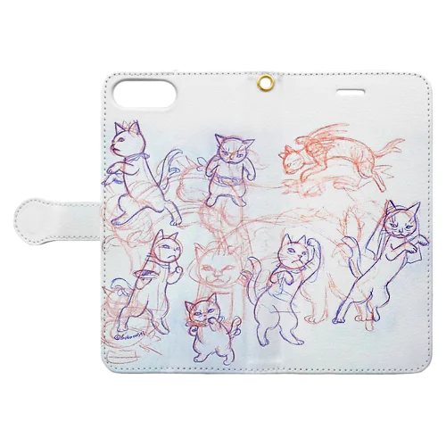 ねこスケッチ Book-Style Smartphone Case