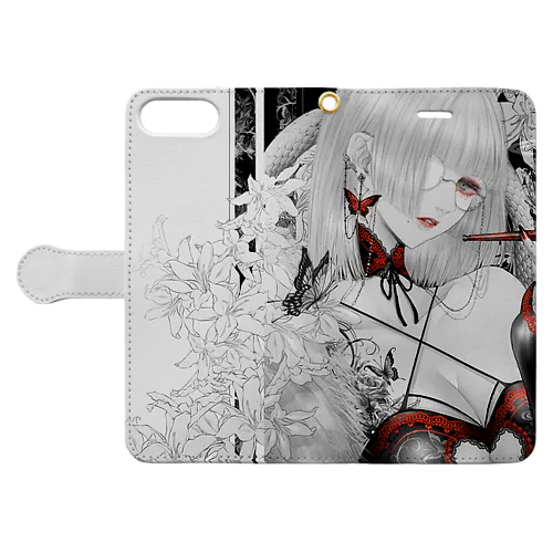 白蛇と白百合 Book-Style Smartphone Case